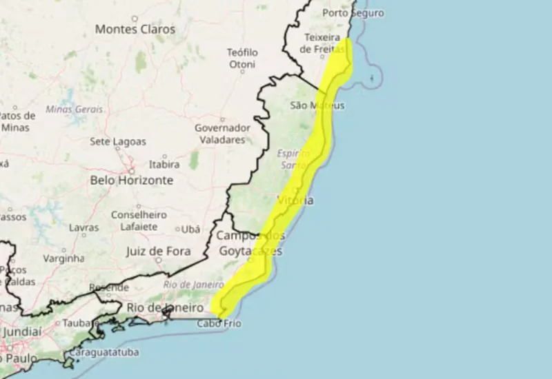 ES recebe alerta para ventos costeiros em 24 cidades após temporal que matou cinco no Sudeste; veja lista