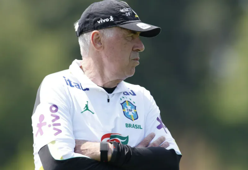 Ancelotti inicia semana com dúvidas na escalação da Seleção Brasileira
