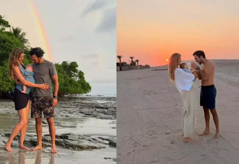 Gisele Bündchen posta fotos raras dos filhos com padrasto e se declara ao marido: ‘Você é inspirador’