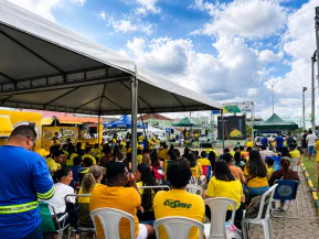 Arena Copa reúne centenas de pessoas nas três transmissões dos jogos da Seleção em Jaguaré