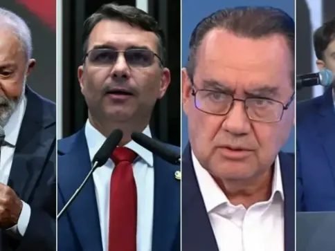 Atlas: Lula tem 43,4% no 1º turno; Flávio, 33,7%; Cury, 7,8% e Renan, 7,6%