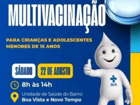 Campanha de multivacinação terá atendimento neste sábado em Jaguaré