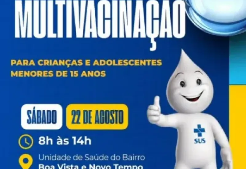 Campanha de multivacinação terá atendimento neste sábado em Jaguaré