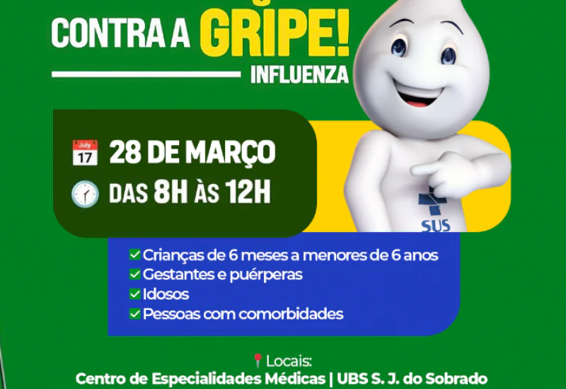 Vacinação contra gripe acontece neste sábado em Pinheiros