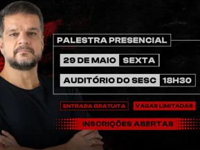 Inscrições para palestra de Rodrigo Pimentel em São Mateus estão abertas