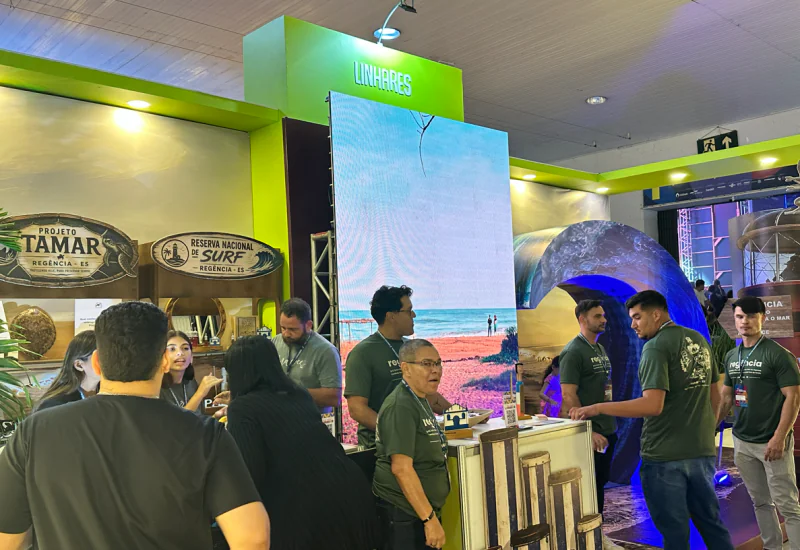 Balneário de Regência conduz narrativa turística de Linhares na Feira dos Municípios