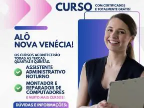 Cursos gratuitos do Qualificar ES estão com inscrições abertas em Nova Venécia