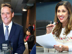 Lubiana Barrigueira e Raquel Lessa fazem entrega de máquinas de costura em comunidade rural de Nova Venécia