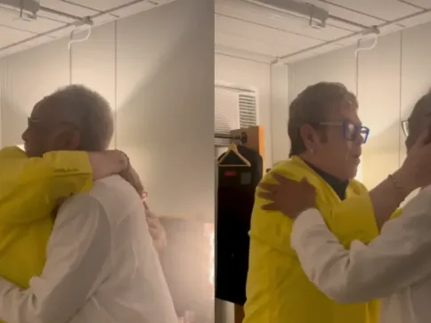 Elton John elogia Gilberto Gil no Rock in Rio: "Você é uma lenda"