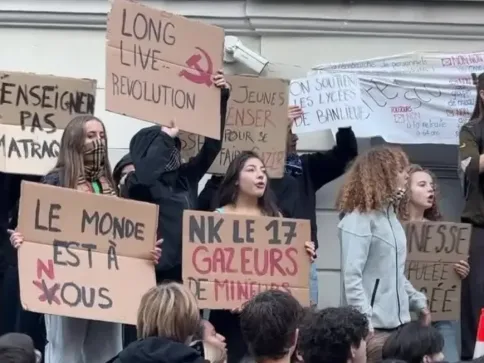 Estudantes voltam às ruas na França em dia nacional de protestos