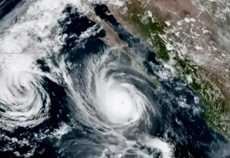 Furacão Polo toca o solo no México com ventos de 177 km/h