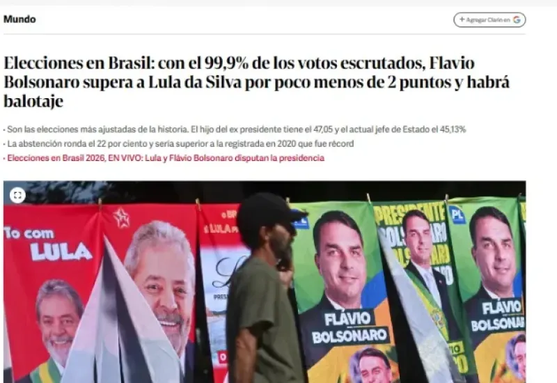 Imprensa internacional repercute 1º turno das eleições no Brasil
