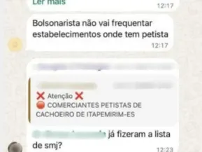 Lista de boicote a comércio e profissionais por posição política chega a 15 cidades do ES