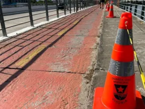 Manutenção na Ponte de Camburi altera rotina de pedestres e ciclistas a partir desta quinta-feira