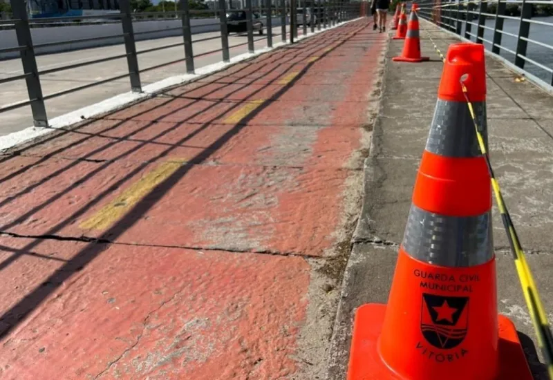 Manutenção na Ponte de Camburi altera rotina de pedestres e ciclistas a partir desta quinta-feira