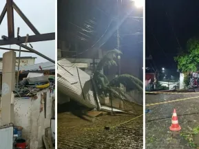 Temporal destelha casas, derruba árvores e deixa rastro de destruição no Sul do ES