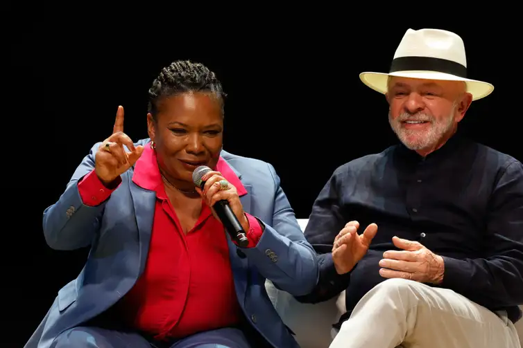 Rio de Janeiro (RJ), 30/05/2026 – Lançamento do Tela Brasil, na Cidade das Artes, com o presidente da República, Luiz Inácio Lula da Silva, a ministra da Cultura, Margareth Menezes, e o ministro do Desenvolvimento, Indústria, Comércio e Serviços, Márcio Elias Rosa. Foto: Fernando Frazão/Agência Brasil